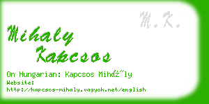 mihaly kapcsos business card